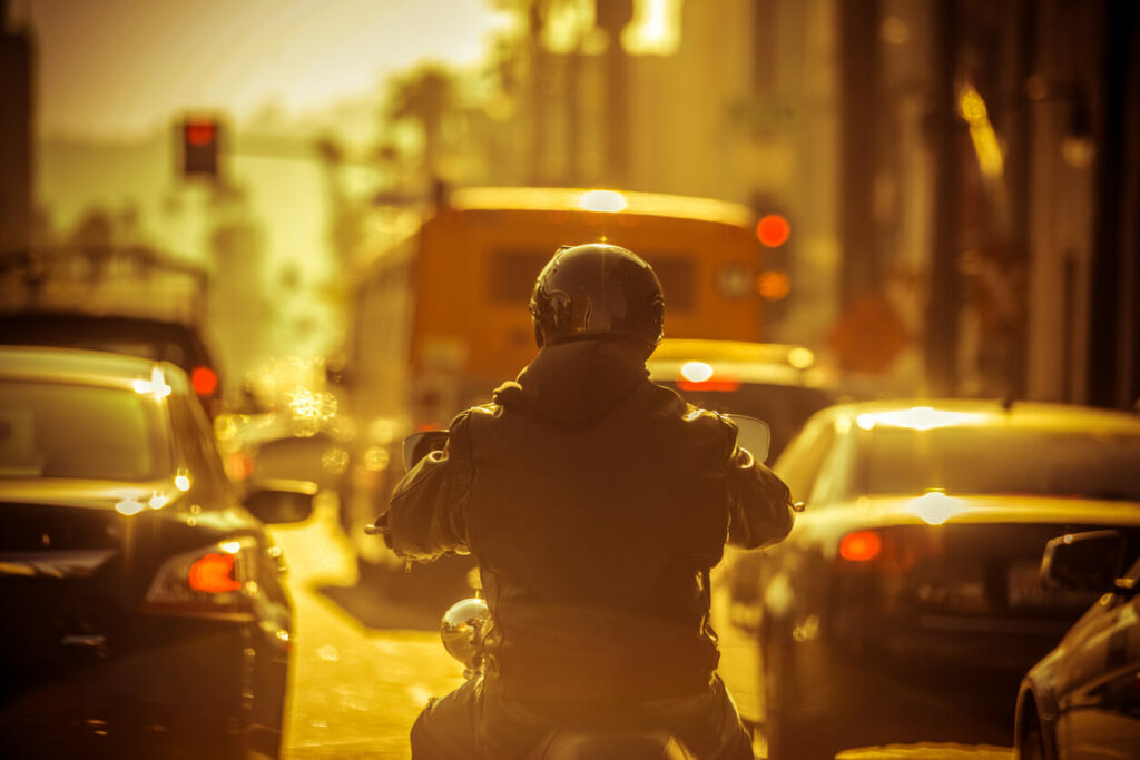 man on motorcycle