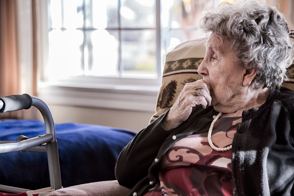 elderly woman in nursing home