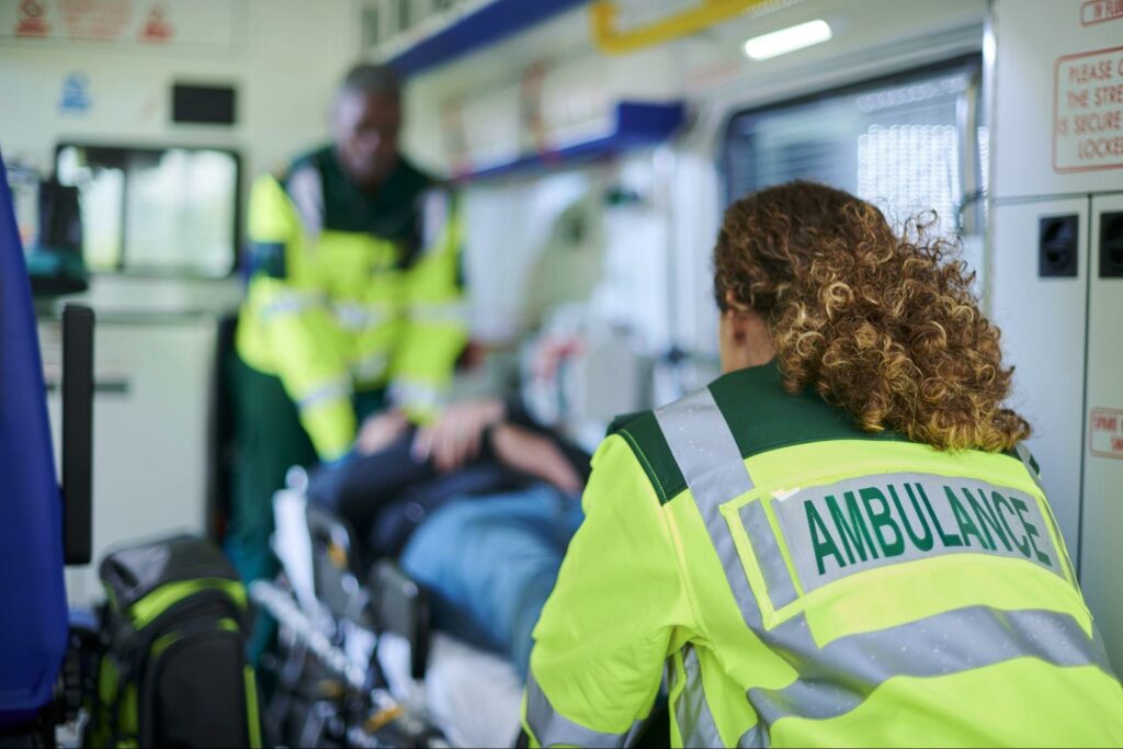 image of injured-man-inside-ambulance